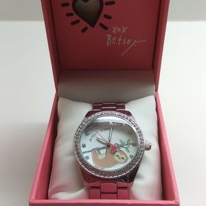 Betsey Johnson New Silver Koala Watch